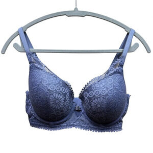 {aerie} "Real Power Plunge" Lace Adjustable Strap Intimates Bralette Bra